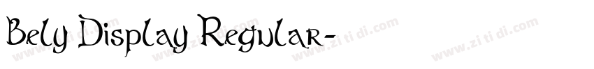 Bely Display Regular字体转换